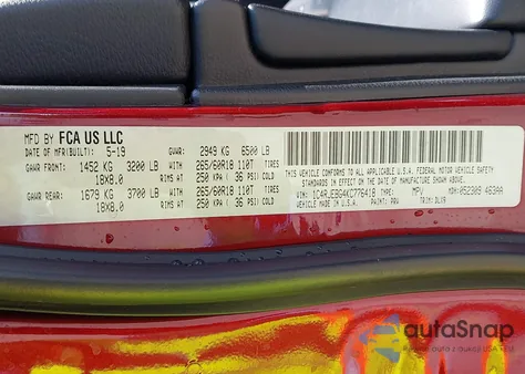 2019 Jeep Grand Cherokee Limited 4X2 from USA, damaged, VIN 1C4RJEBG4KC776418